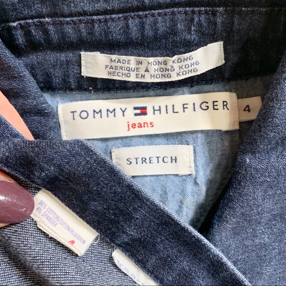 SOLD-Tommy Hilfiger Snap Front Denim Dress - Picture 6 of 8